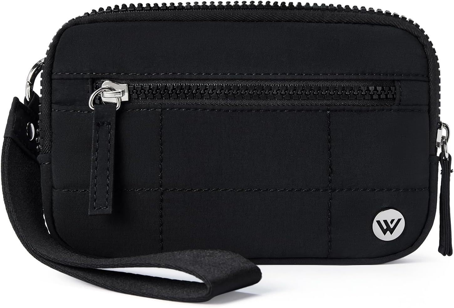 V888-ELOSUNG34046-202506041906-00 Black Elegant WESTBRONCO Quilted Phone Bag Wallet - Image 1