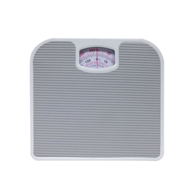 V888-ELOSUNG34200-202506191227-00 Light Gray Classic Mechanical Bathroom Scale - Battery-Free Analog Body Weight Scale with Non-Slip Platform - Image 1