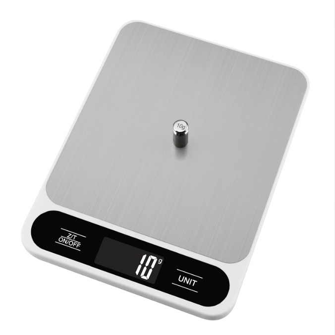 V888-ELOSUNG34206-202506191321-00 White Slim Digital Kitchen Scale - High Precision Stainless Steel Food Scale for Baking & Cooking(15kg) - Image 1