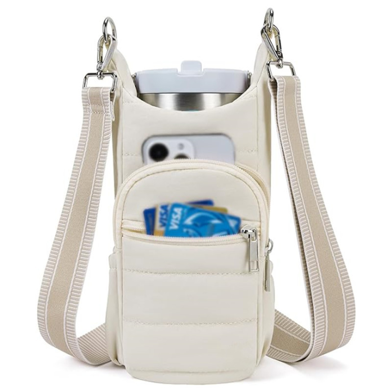 V888-ELOSUNG34256-202506241130-00 White Women's Crossbody Water Bottle Bag-Perfect for Hiking and Cycling - Image 1