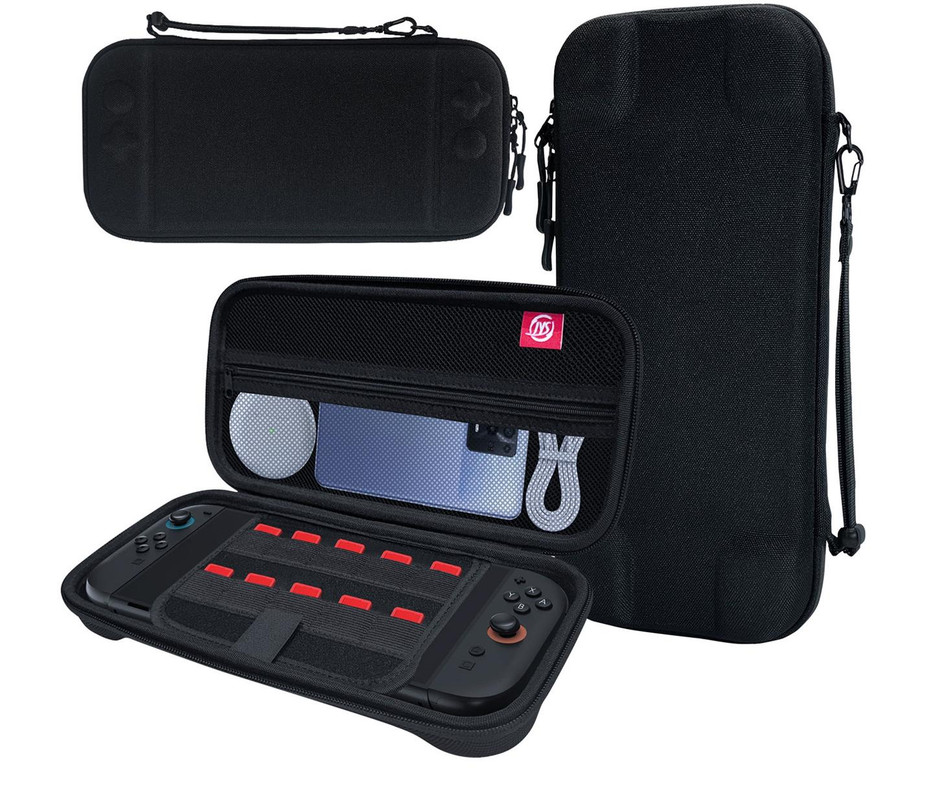 V888-ELOSUNG35074-202506191332-00 Portable Hard Shell Travel Case for Nintendo Switch/Switch Lite/OLED - Game Card Slots & Accessory Pocket(black) - Image 1