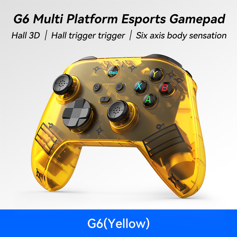 V888-ELOSUNG35112-202506241007-00 G6 Pro Wireless Gaming Controller - Hall Joysticks & Triggers, Multi-Platform, Six-Axis Gyro, Turbo & Macro(yellow) - Image 1
