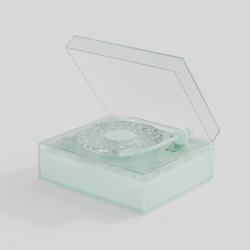 V888-ELOSUNG35199-202506241053-00 Retro Vinyl Bluetooth Speaker with Water Ripple Light Projection & 360 Surround Sound(green) - Image 1