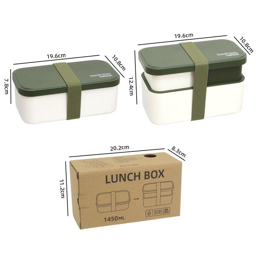 V888-ELOSUNG35271-202506241143-00 Eco - Friendly Lunch Box - Portable with Compartments(green) - Image 1