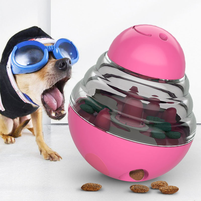V888-ELOSUNG35366-202506301002-00 Interactive Dog Puzzle Feeder with Adjustable Food Dispensing Holes(Pink) - Image 1