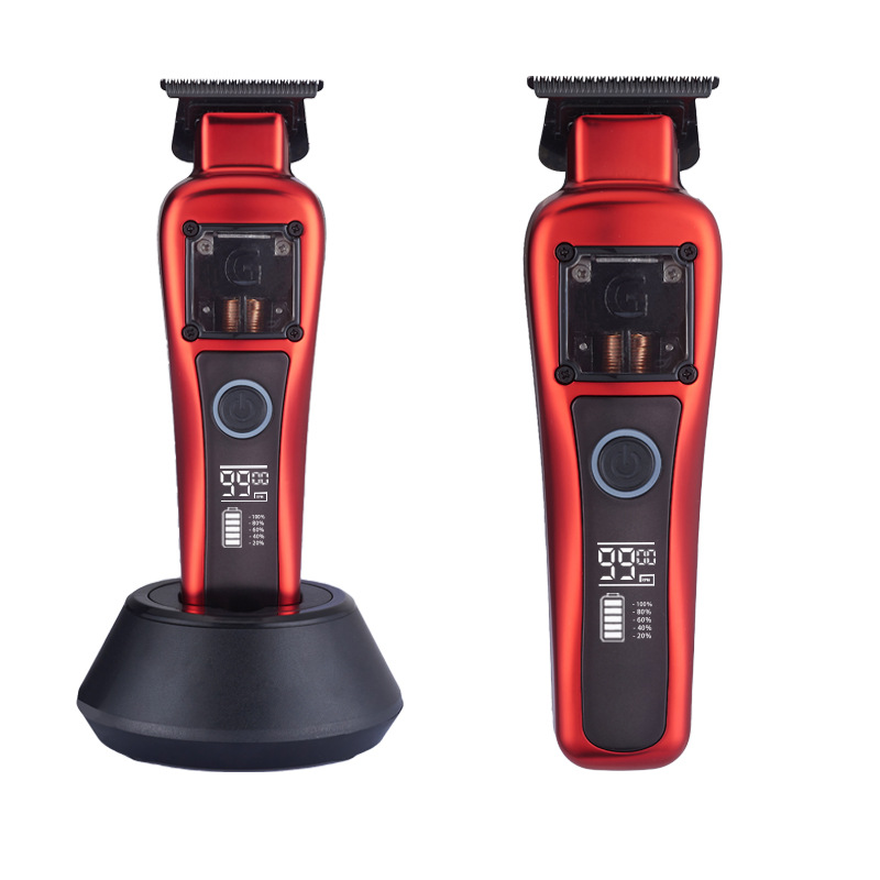 V888-ELOSUNG35466-202506301111-00 Professional Cordless Hair Clipper with Magnetic Motor - 9900 RPM, 180 Min Runtime, LCD Display & Dual Charging(red) - Image 1