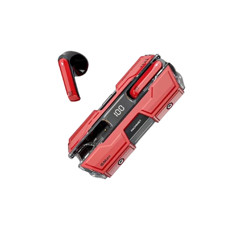 V888-ELOSUNG35474-202507021003-00 Futuristic TWS Gaming Earbuds - Bluetooth 5.3, Low Latency, HIFI Surround Sound, LED Display(red) - Image 1