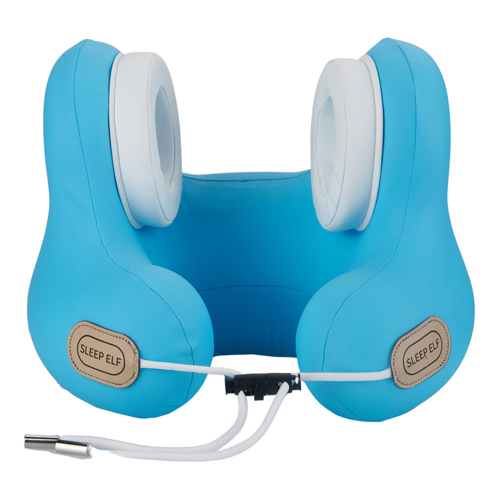 V888-ELOSUNG35488-202507021010-00 Smart Neck Pillow with Dual Noise Reduction, HIFI Bluetooth Music & Graphene Heating - Sleep Elf" Travel Pillow(Sky blue)" - Image 1