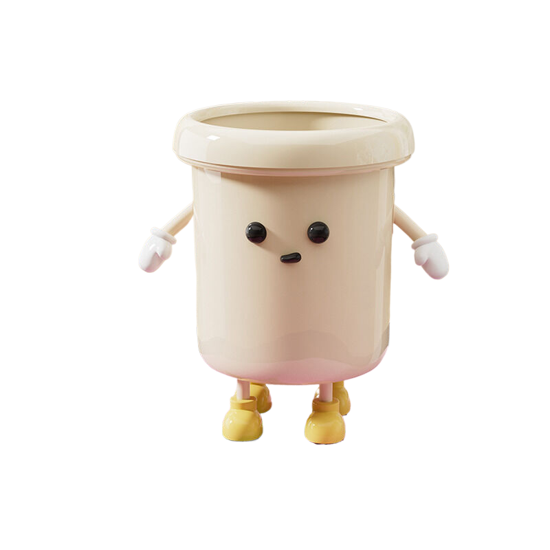 V888-ELOSUNG375-202200-00 Mushroom-Shaped Trash Can-14L, 2 hands 4 feet + eyes - Image 1