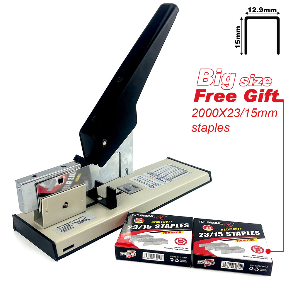 V891-HW-HDS15-X1-209212-00 Heavy Duty Big Size Stepler With Free 2000x23/15 Steples Office Stationary - Image 1