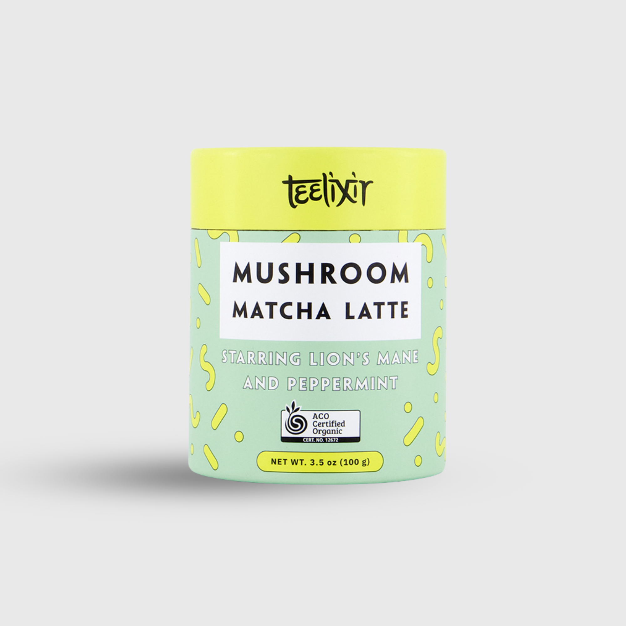 V903-MAT-100-199892-00 Teelixir Organic Mushroom Matcha Latte 100g - Image 1