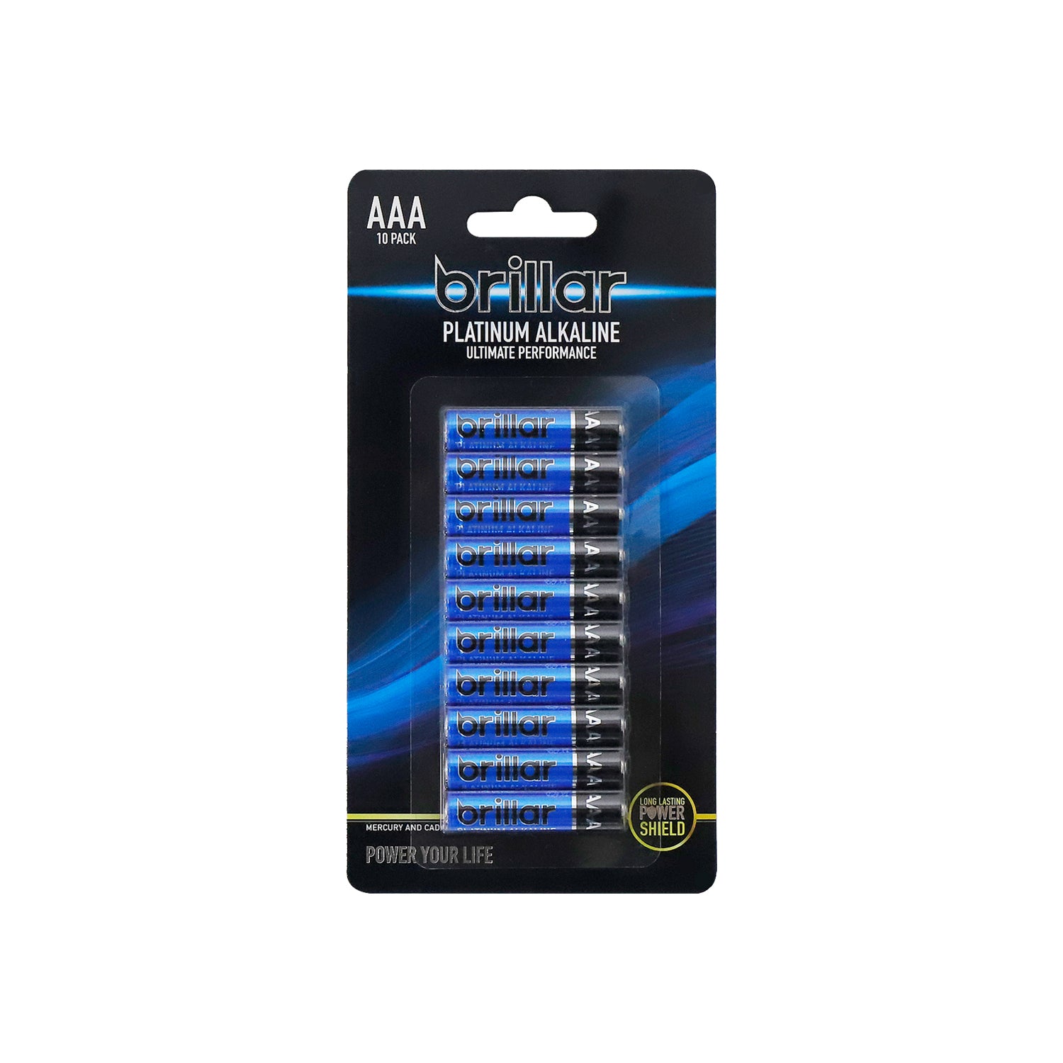 V915-BR0049-203726-00 Brillar 10pk AAA Alkaline Batteries 1.5V LR03 - Image 1