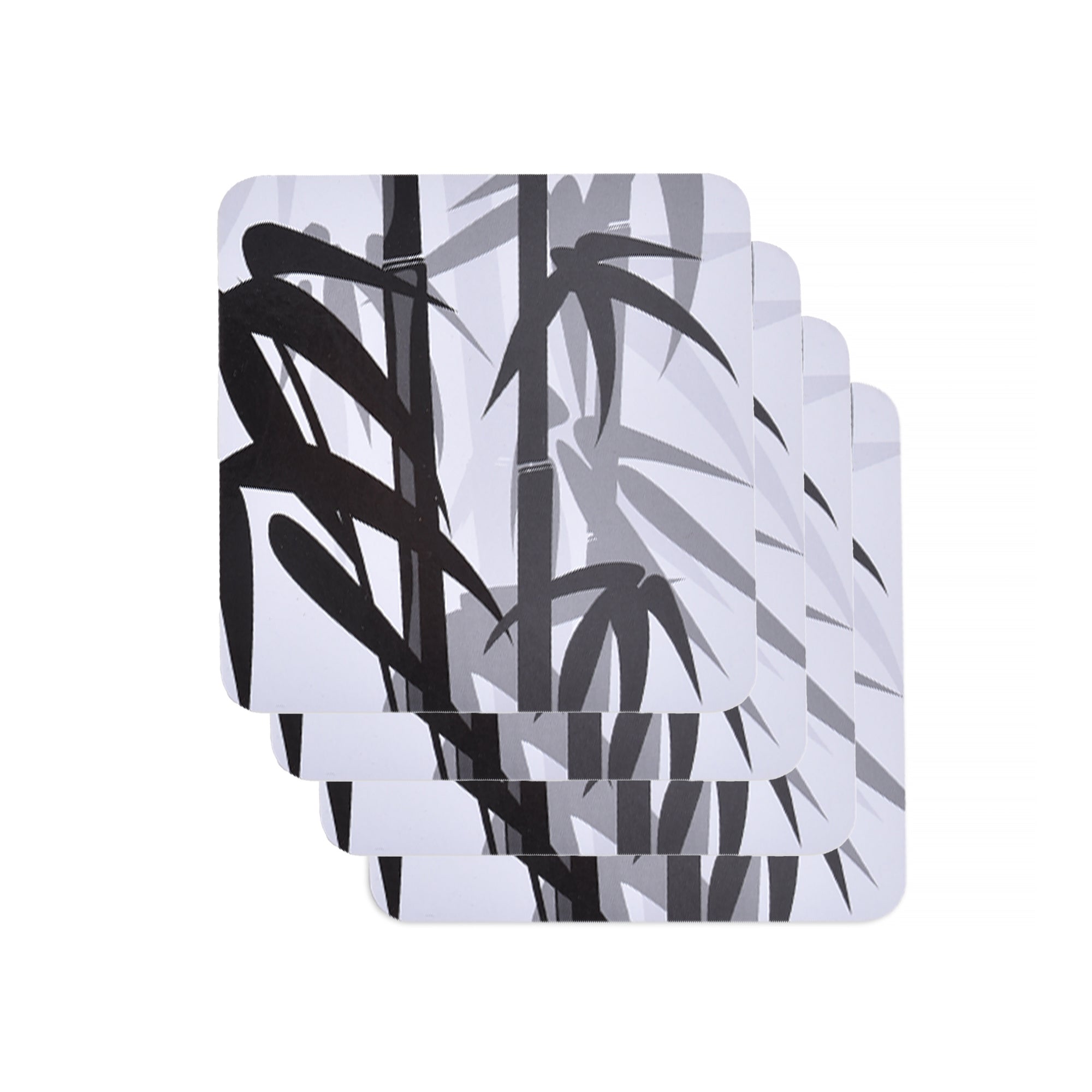 V915-CV0289-203691-00 Clevinger Set of 4 MDF Coasters Bamboo - Image 1