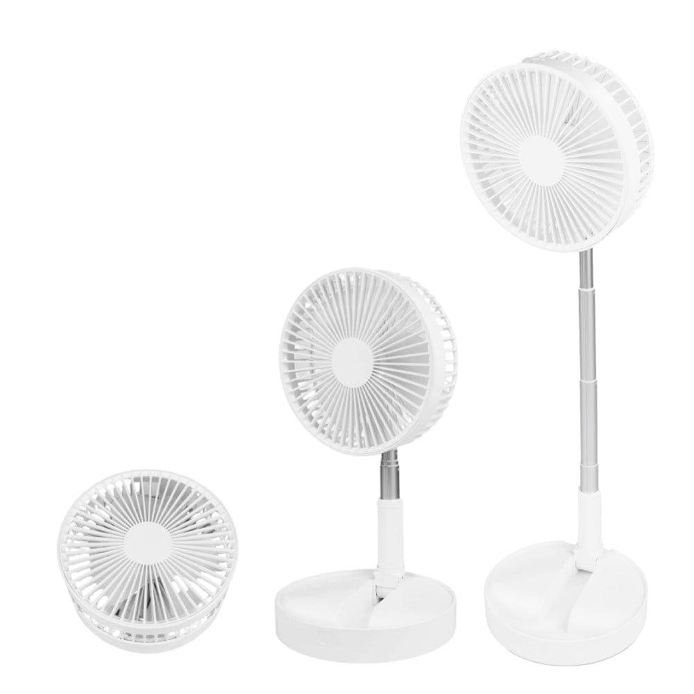 V915-EL0079-205515-00 Folding Telescopic 4.5W Portable Height/Tilt Adjustable Rechargeable Cordless Fan - Image 1