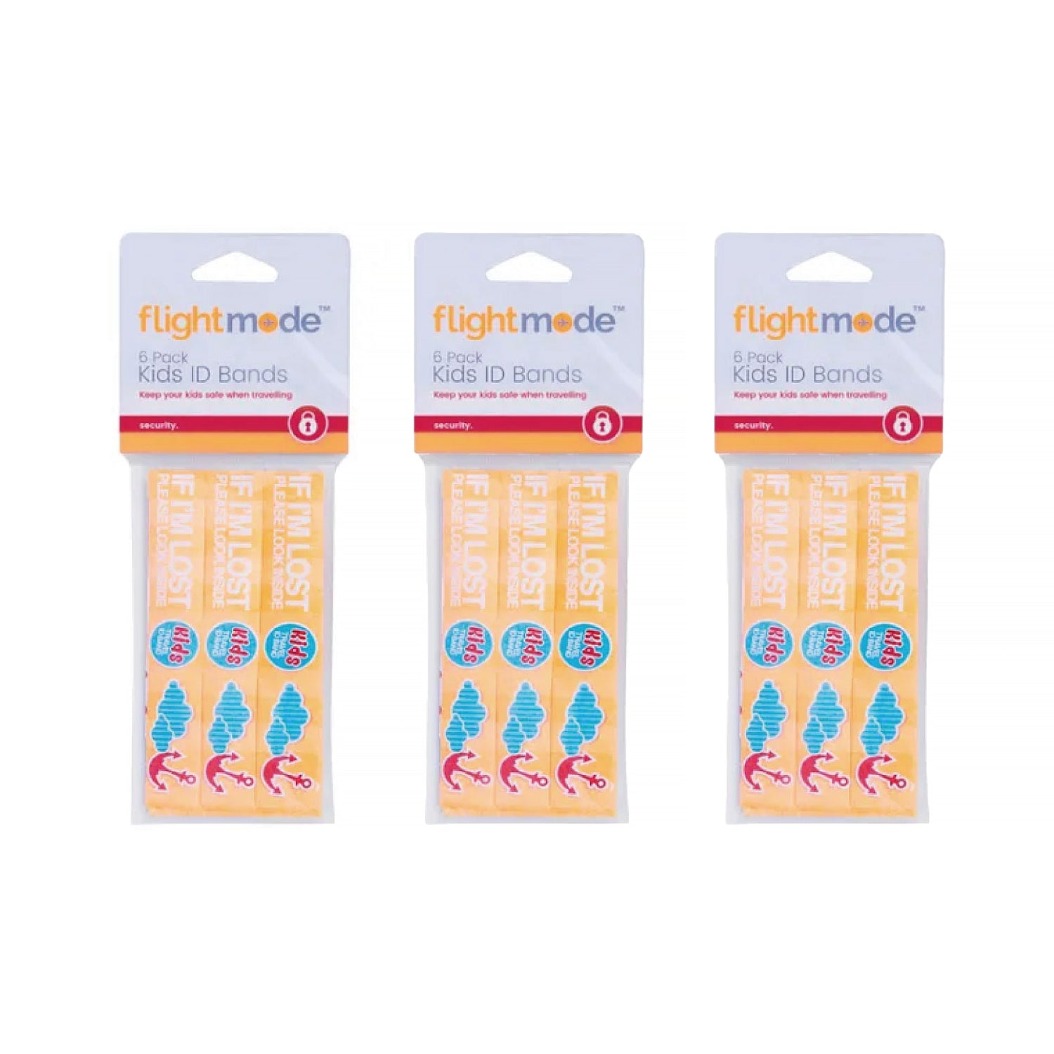 V915-FM0023X3-203262-00 Flightmode Kids ID Band 18 Pack - Image 1