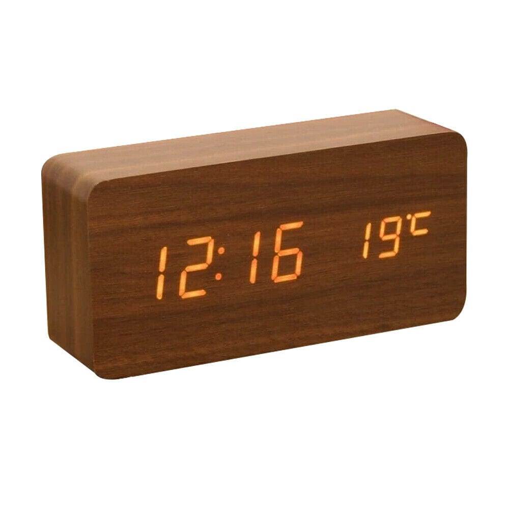 V915-GI0199-204074-00 Sound Control Digital Alarm Clock & Thermometer - Image 1