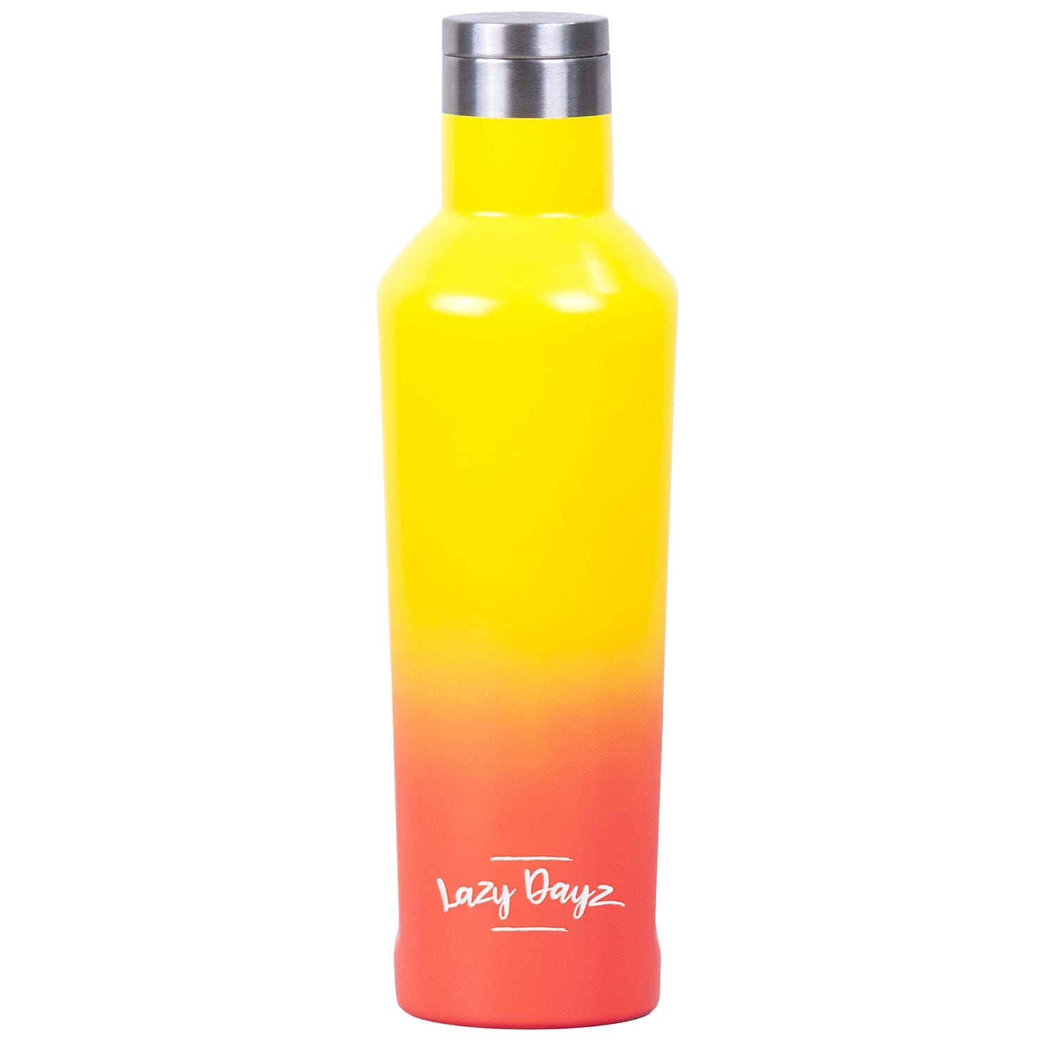 V915-LD0105-YO-204006-05 Lazy Dayz Spartan Drink Bottle 480ml - Yellow Peach Ombre - Image 1