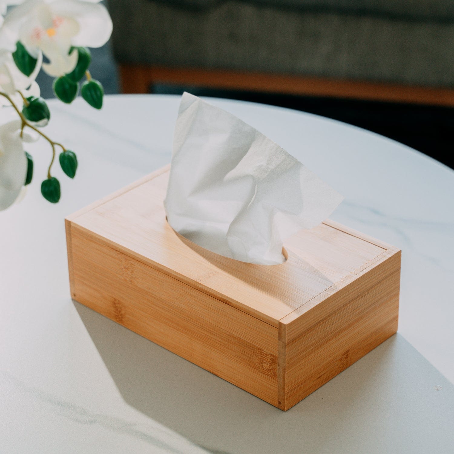V915-MB0068-204120-00 Bamboo Tissue Box - Image 1