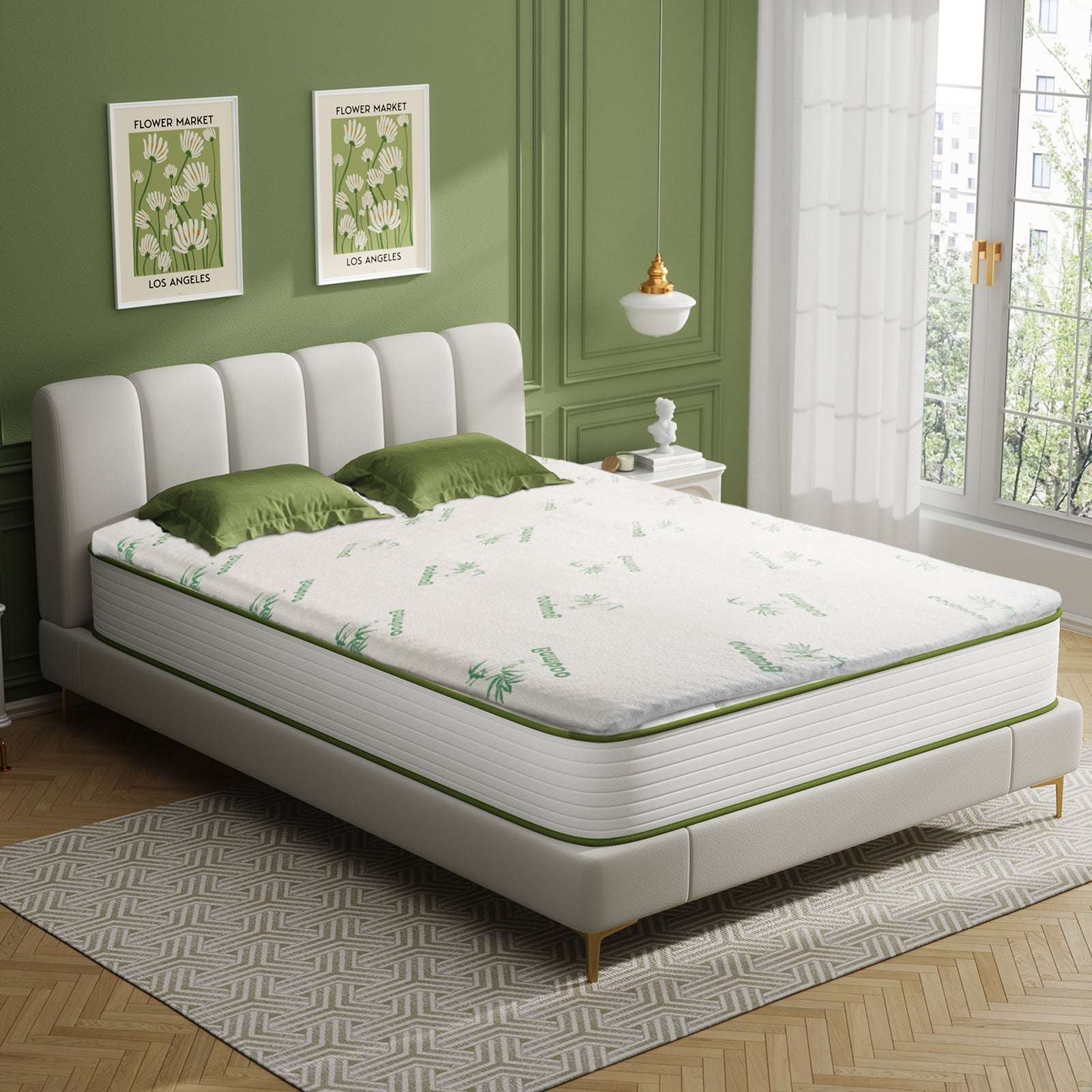 V915-MB0089-204096-00 6cm Memory Foam Mattress Topper with Bamboo Cover - King - Image 1