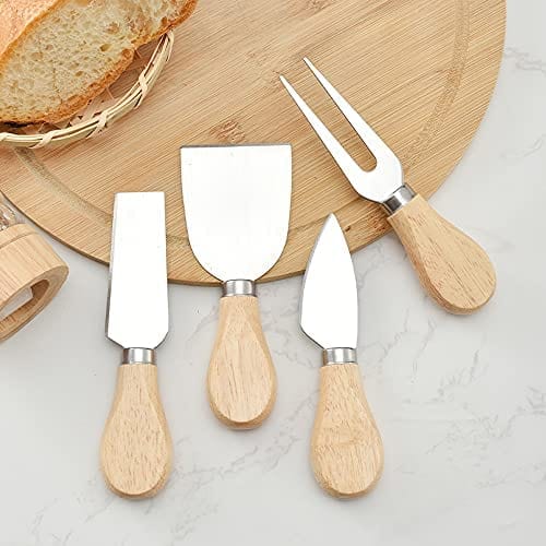 V915-TB0001-203909-00 Clevinger Avalon 4 Piece Wood Handle Cheese Knife Set - Image 1