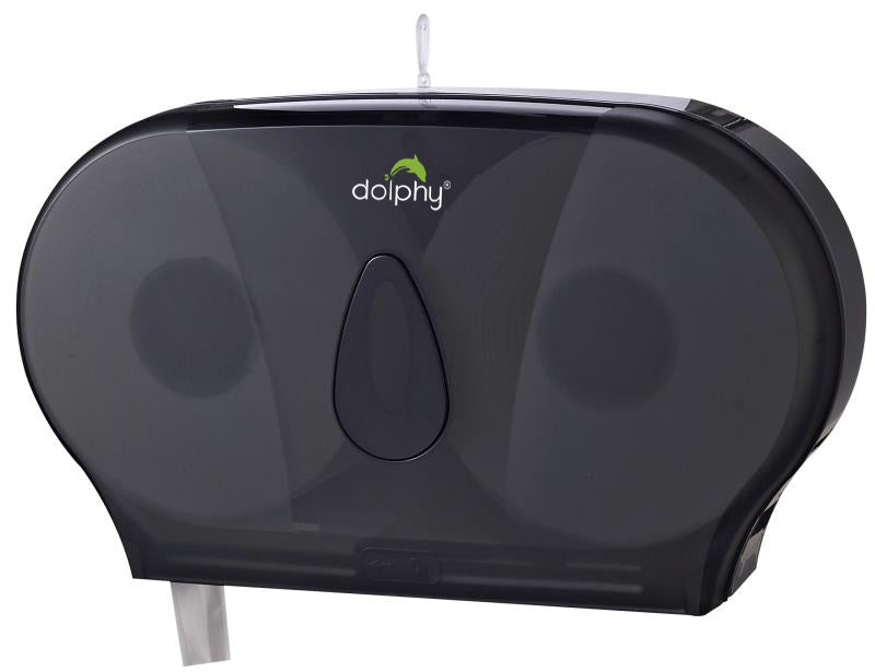 V959-DTPR0022-202507030931-00 Twin Jumbo Toilet Roll Dispenser - Black - Image 1