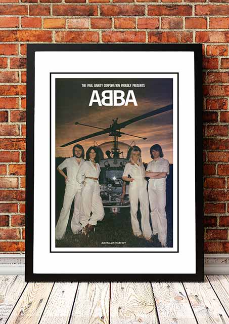 V967-A30423-A2-223809-00 Abba 'Australian Tour' In Store Poster 1977 - Framed A2 - Image 1