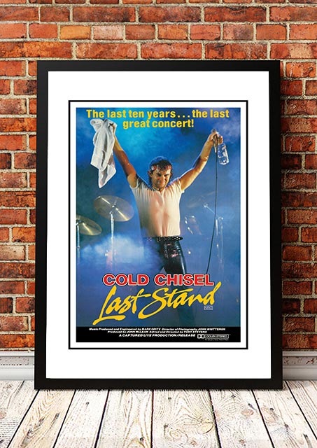 V967-A30431-A3-223778-00 Cold Chisel ‘Last Stand’ Movie Poster 1983 - Framed A3 - Image 1