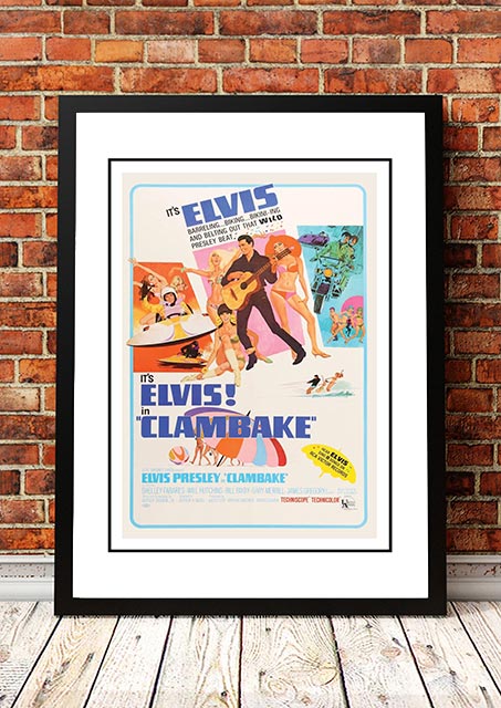 V967-EP0442-A2-202504140920-00 Elvis 'Clambake' Framed Movie Poster! - Framed A2 - Image 1