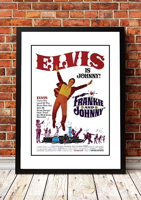 V967-EP0445-A4-202504140921-00 Elvis 'Frankie and Johhny' Framed Movie Poster! - Framed A4 - Image 1