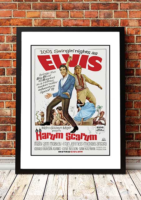 V967-EP0448-A4-202504140922-00 Elvis 'Harem Scarem' Framed Movie Poster! - Framed A4 - Image 1