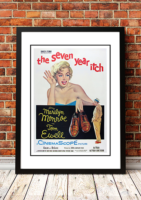 V967-MM0431-A4-202504141006-00 Marilyn Monroe ‘The Seven Year Itch’ Framed Movie Poster! - Framed A4 - Image 1