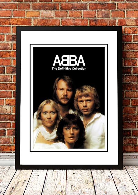 V967-SS0429-A3-202504150905-00 ABBA ‘The Definitive Collection’ In Store Poster 2001 - Framed A3 - Image 1