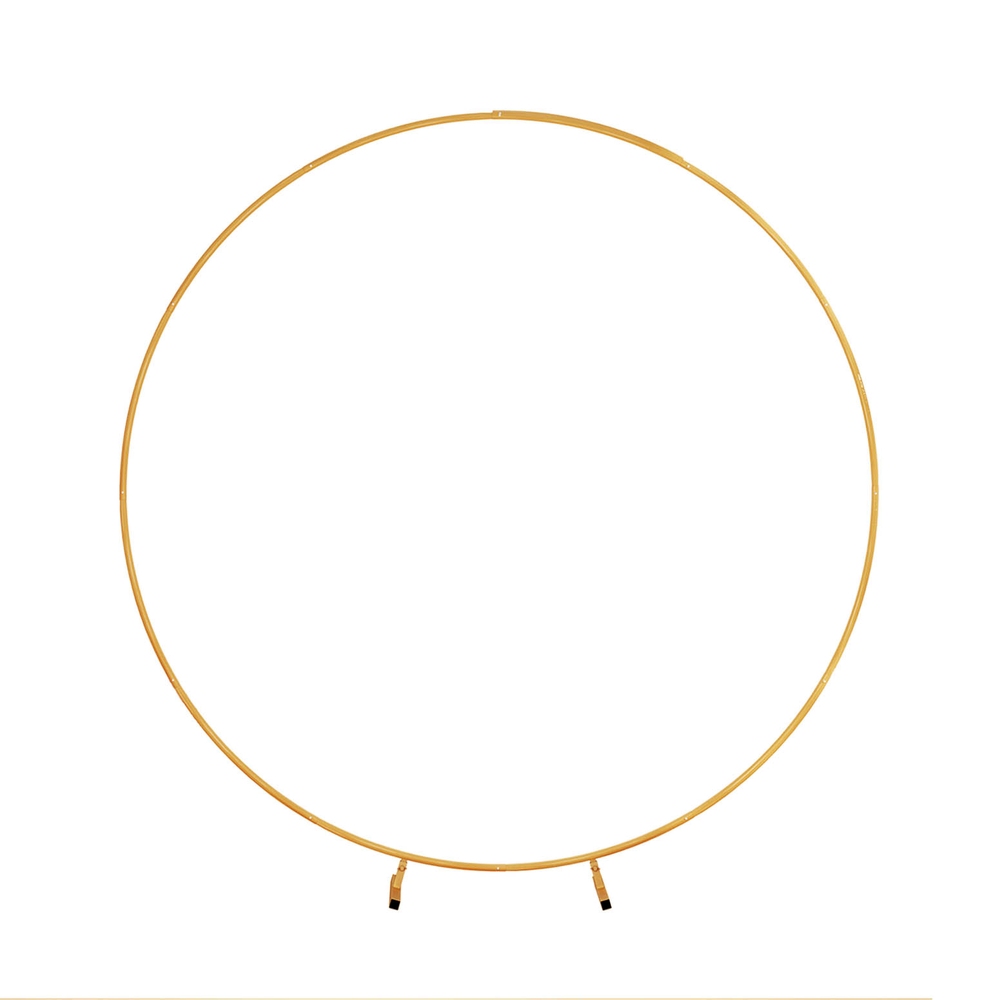 WESD-ROUND-2M-GD-186665-00 2M Round Backdrop Stand Wedding Background Decoration Party Flower Balloon Display - Image 1