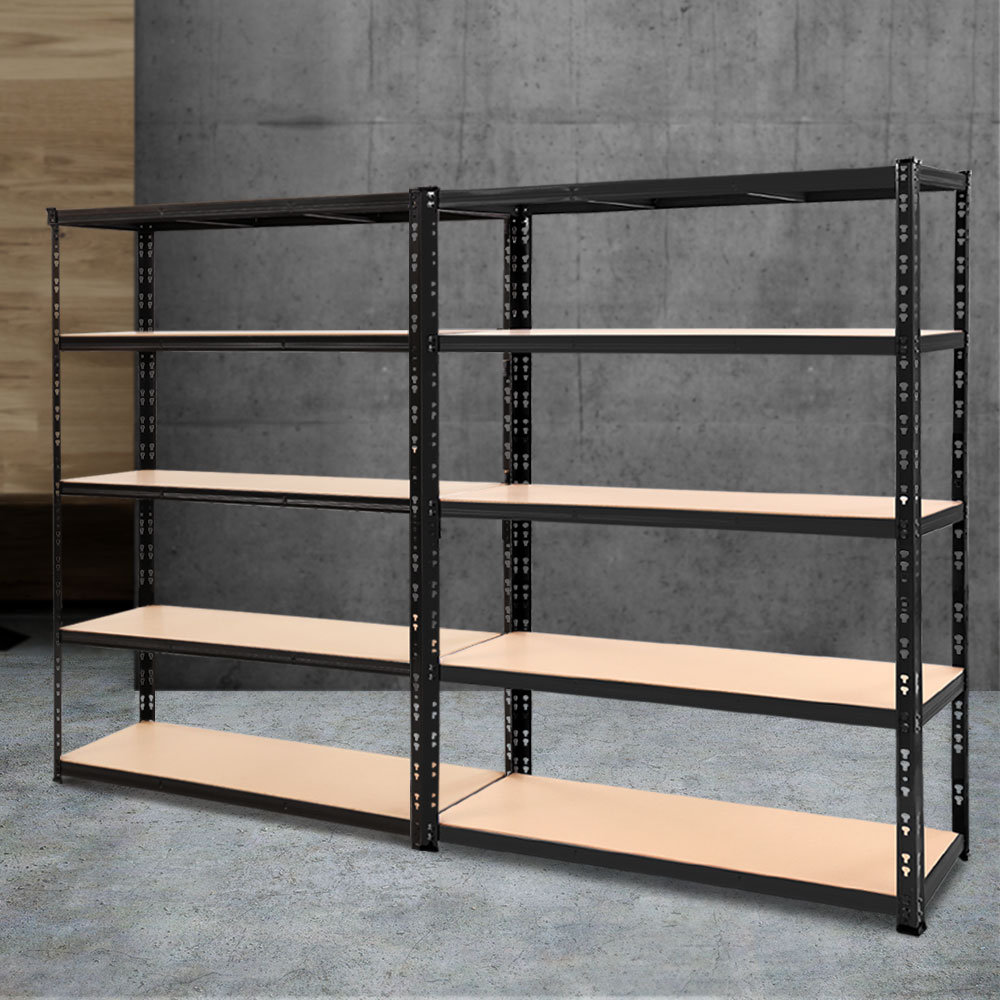 WR-E-12X18-BKX2-202502281516-00 Giantz 2.4Mx1.8M Garage Shelving Warehouse Rack Pallet Racking Storage Shelve - Image 1