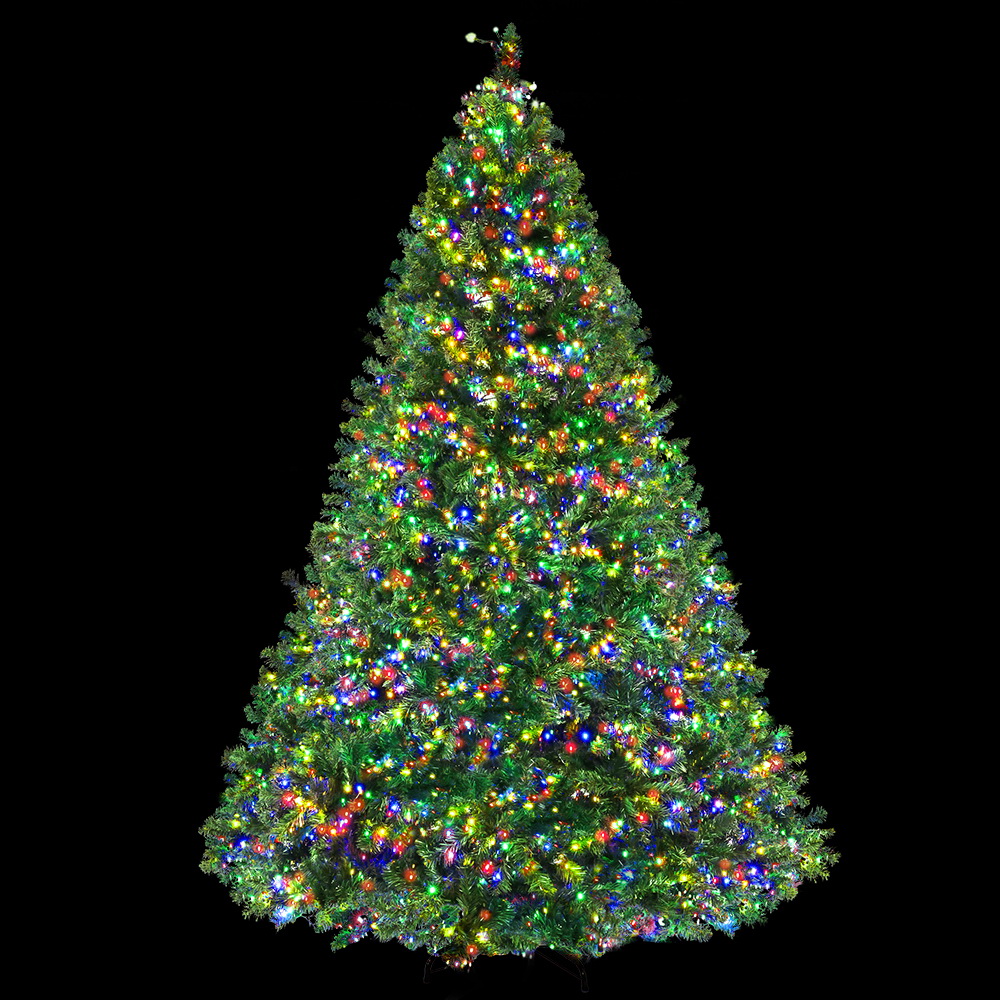 XM-TR-FULL-8FT-MC-21100-00 Jingle Jollys Christmas Tree 2.4M Xmas Tree Decoration 8 Light Mode Multi Colour - Image 1