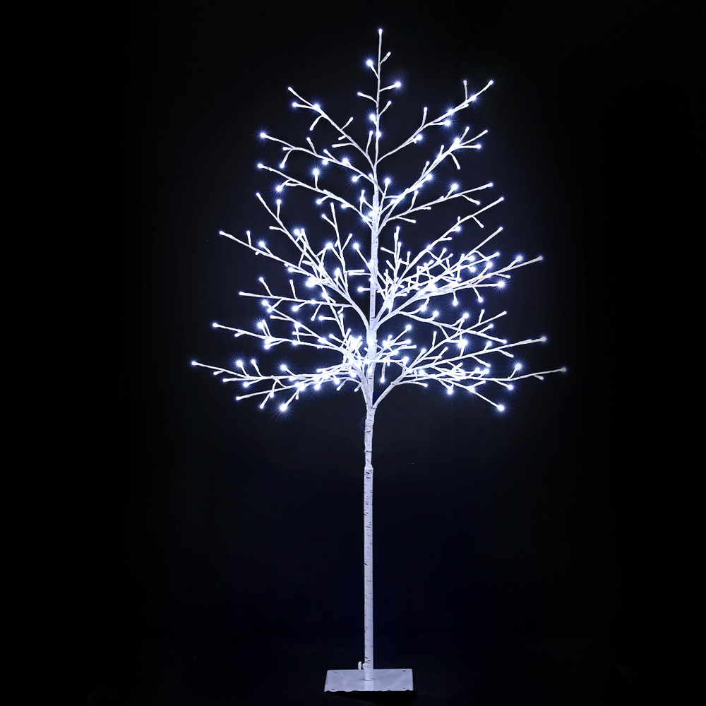 XM-TR-TWIG-SOLAR-150-WH-88652-00 1.5M Christmas Tree 304 LED Solar Jingle Jollys - Image 1