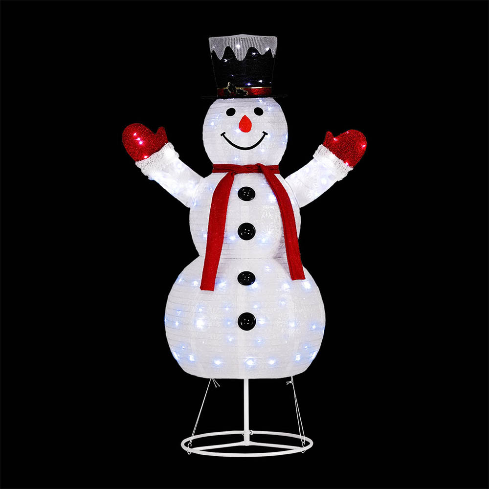 XMAS-MOT-C-SNOW-WH-189927-00 1.7M Christmas Lights 200 LED Fairy Light Snowman Decorations Jingle Jollys - Image 1