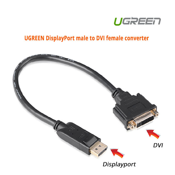 acbugn20405_01_14 UGREEN DisplayPort male to DVI female converter (20405) - Image 1