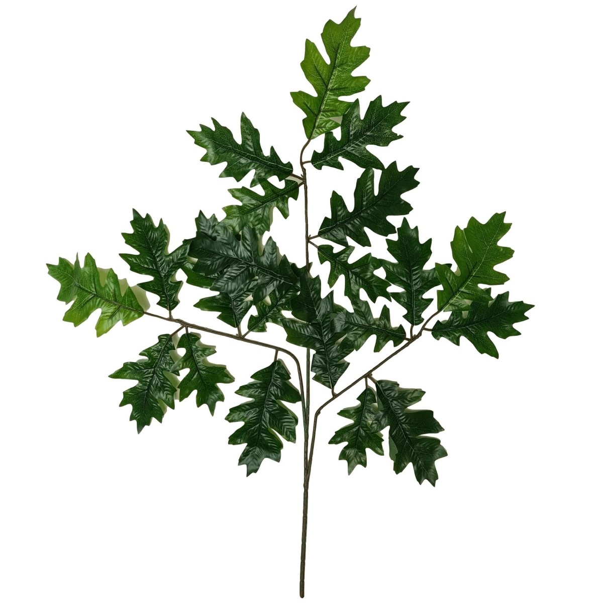 artificial_oak_leaves_close_up_with_long_stem_single_branch_1__8 Artificial Oak Leaves Faux Plant Leaves 63cm - Image 1