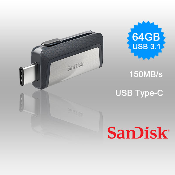 fussan64gsddd2_01_1_12 SANDISK ULTRA 64GB SDDDC2-064G Dual USB Drive Type-C 3.1 - Image 1