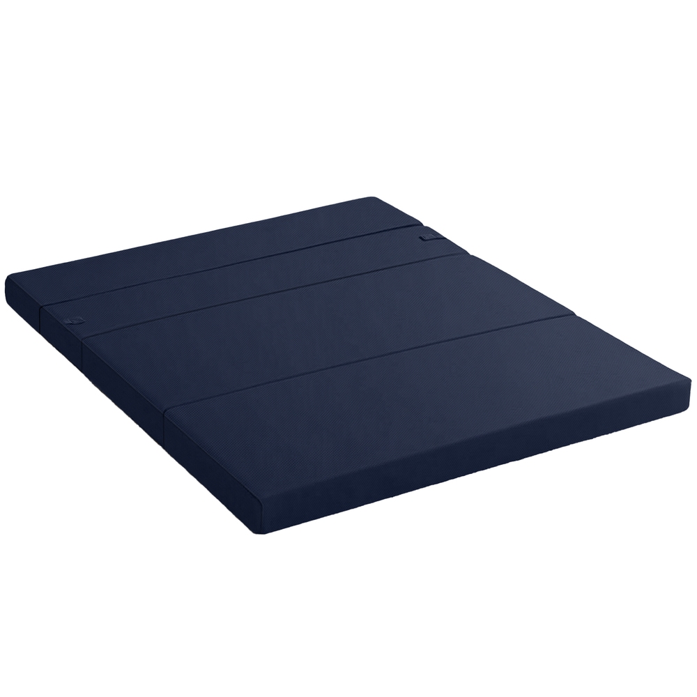 FOAM-MFM-RAFA-MESH-D-202508251932-00 Giselle Foldable Mattress Folding Foam Mattresses Portable Floor Mat Blue Double - Image 1