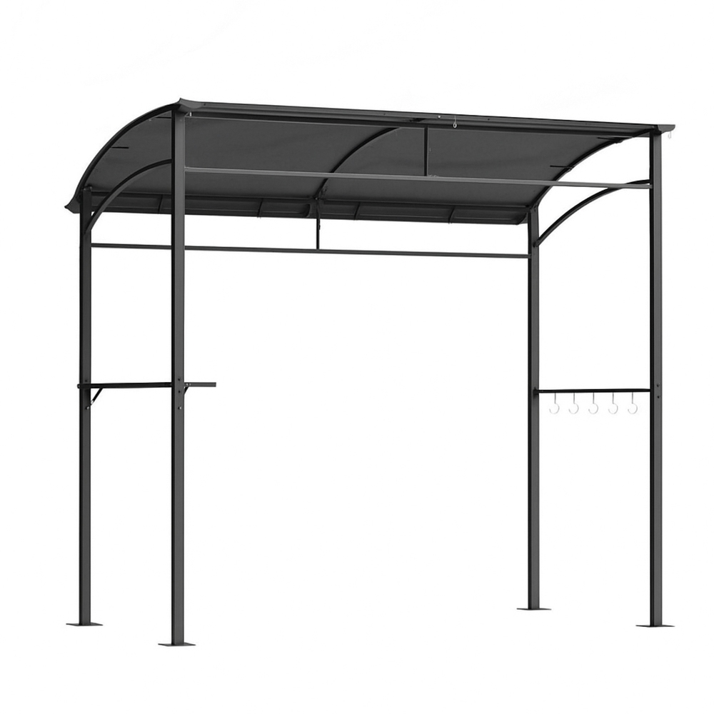 GAZEBO-IR-HF-BBQ01-GY-202508051638-00 Instahut Gazebo Outdoor BBQ Grill Patio Garden Marquee Shade Shelter Shelf Hooks Grey - Image 1
