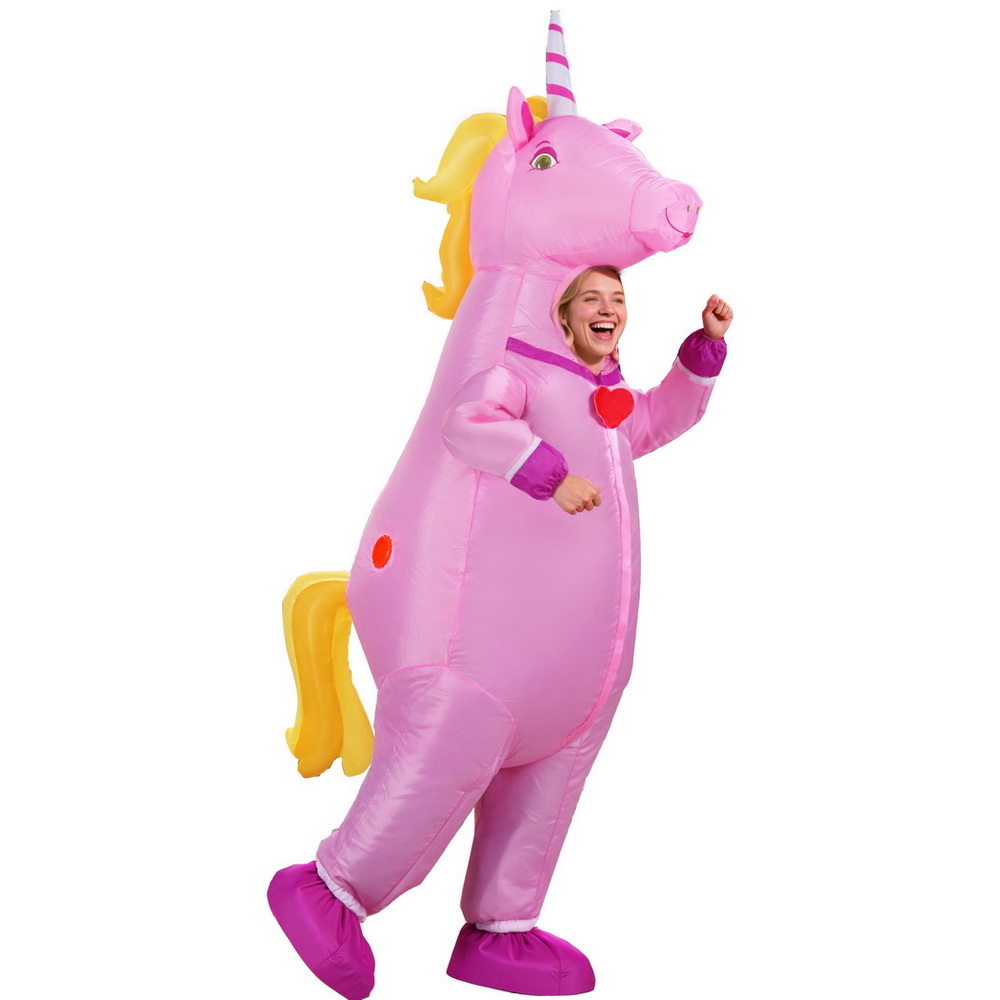 HALO-INF-UNIPK-202508111553-00 Inflatable Unicorn Costume Adult Suit Blow Up Party Fancy Dress Halloween Cosplay - Image 1