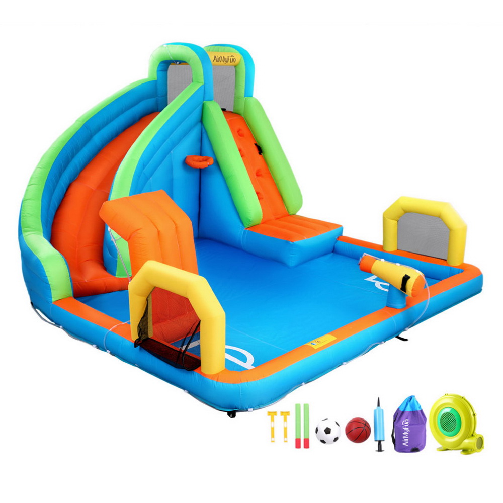 IOT-B-83019A-MC-202507181428-00 AirMyFun Kids Inflatable Pool Water Slide Cannon Splash Park Castle Outdoor Toys 427X374CM - Image 1