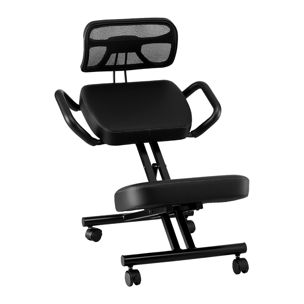 KCHAIR-PU-BACK-BK-202508141532-00 Artiss Kneeling Chair Ergonomic Office Home Knee Seat Posture Back Stretch Rest - Image 1