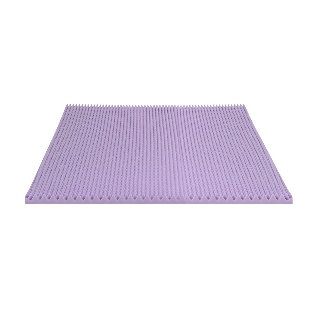 MATTRESS-TOP-EC-5LA-K-202509041906-00 Giselle 5cm Memory Foam Mattress Topper Lavender Infused Egg Crate Pad Mat King - Image 1