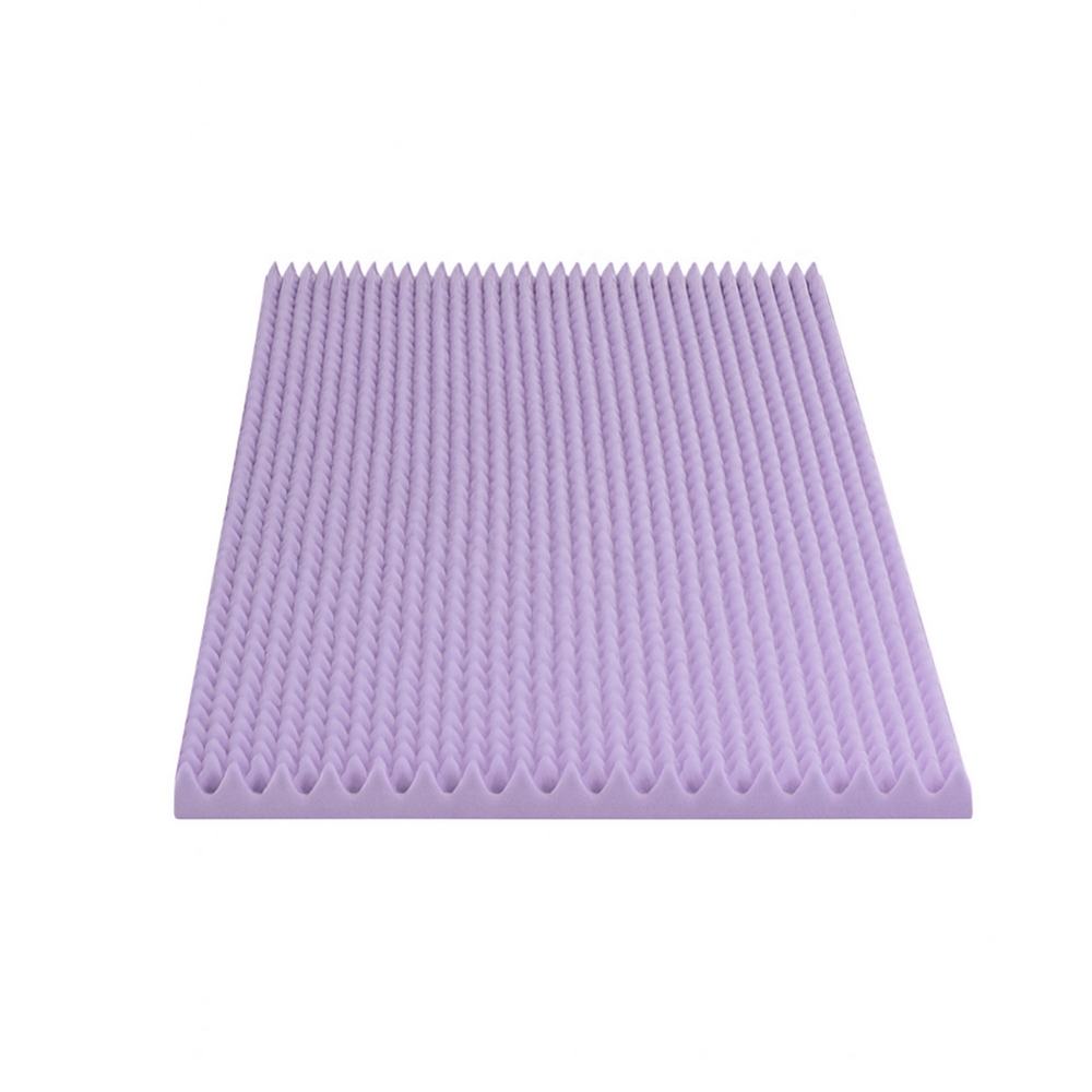 MATTRESS-TOP-EC-5LA-S-202509041906-00 Giselle 5cm Memory Foam Mattress Topper Lavender Infused Egg Crate Pad Mat Single - Image 1