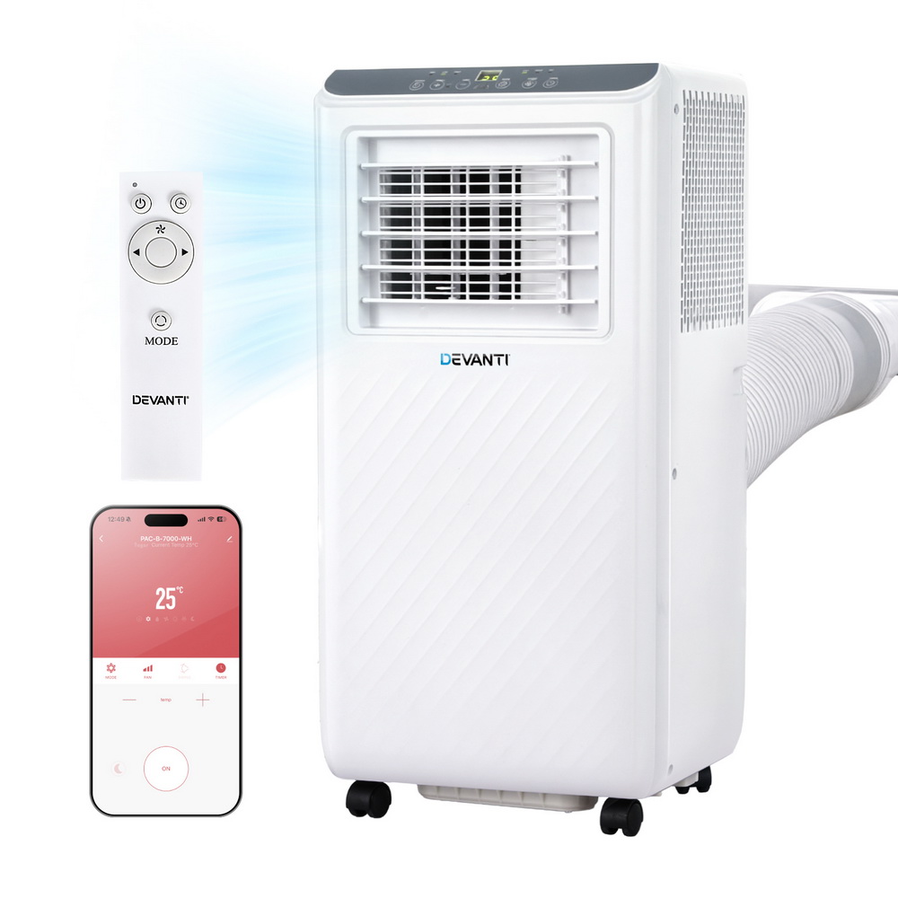 PAC-B-7000-WH-202507101420-00 3-in-1 Devanti Portable Air Conditioner Dehumidifier Fan 7000BTU - Image 1
