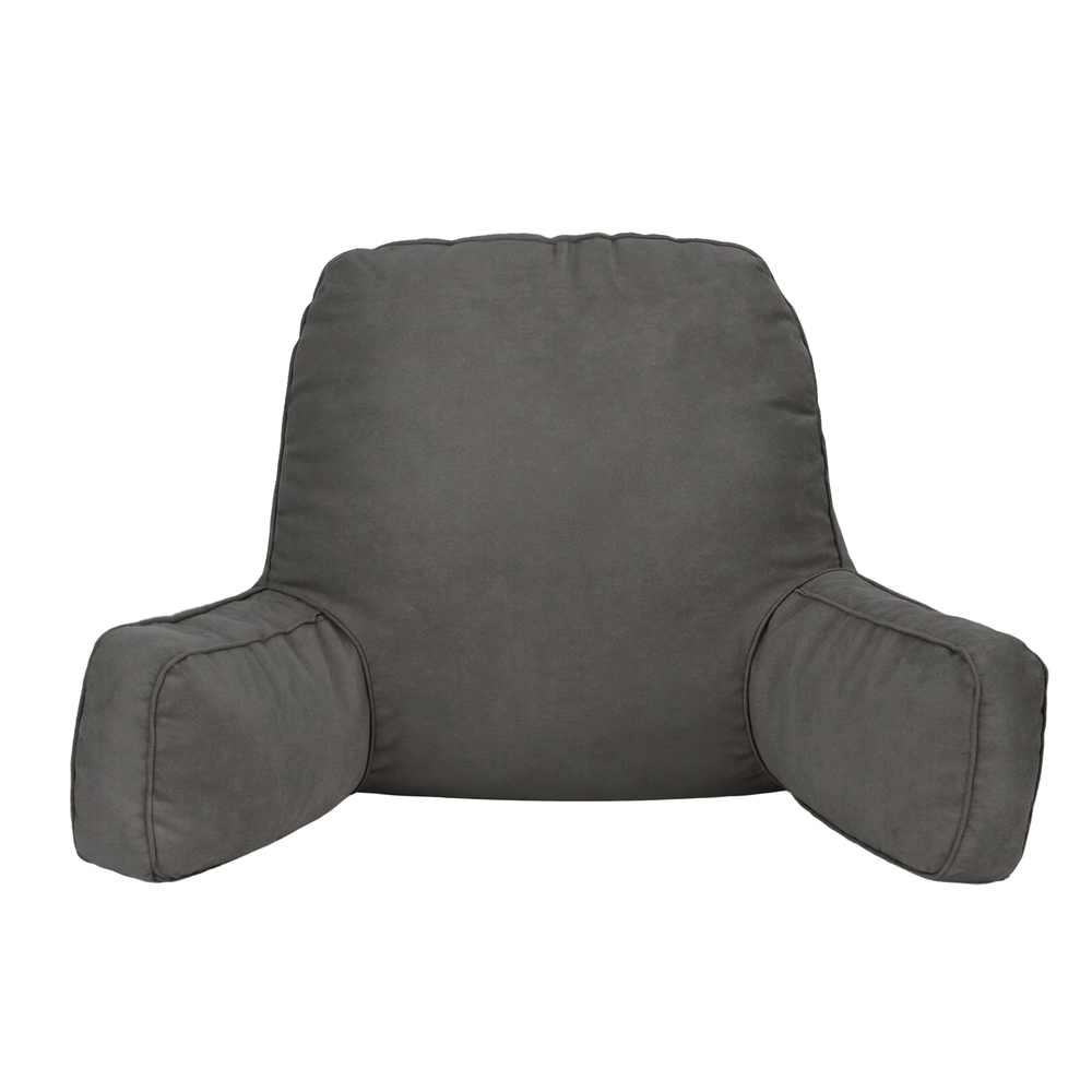 PILLOW-BACK-GY-202509011514-00 Giselle Reading Pillow Back Rest Lumbar Support Cushion Grey - Image 1