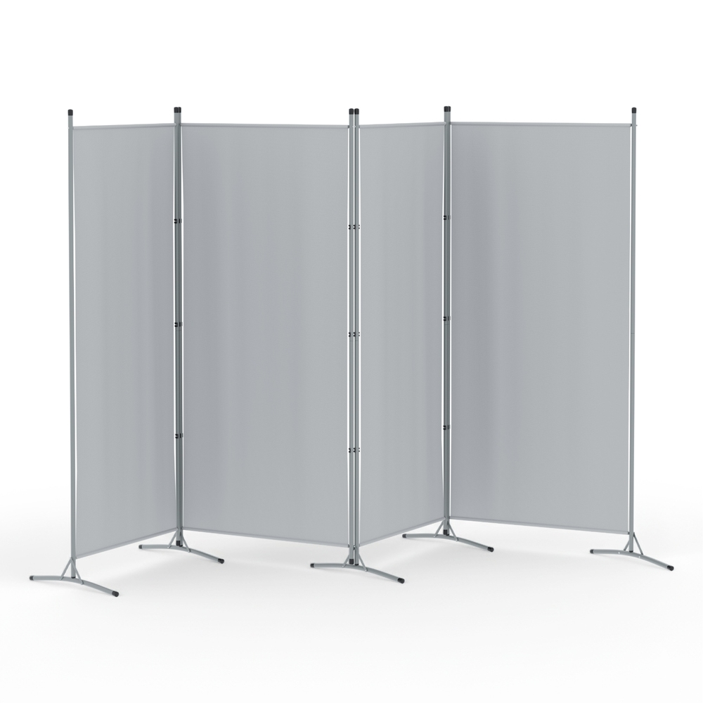 RD-D-PLY-345-GY-202509121452-00 Artiss 4 Panel Room Divider Screen 345x180cm Fabric Grey - Image 1